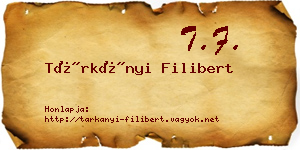 Tárkányi Filibert névjegykártya